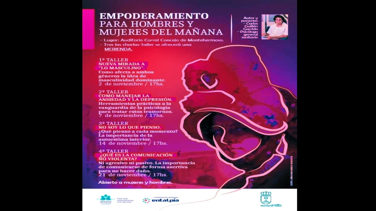 Empoderamiento para hombres y mujeres: charlas y talleres en Montehermoso (Noviembre 2023)