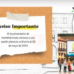El Ayuntamiento de Montehermoso convoca a una sesión plenaria ordinaria el 28 de mayo de 2024