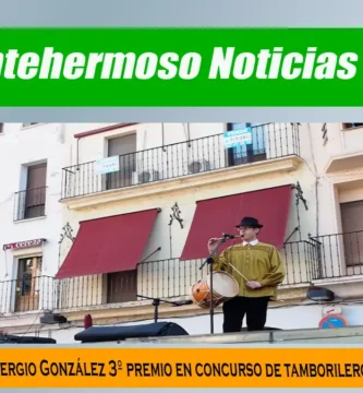 Sergio González 3º premio en concurso de tamborileros en Plasencia