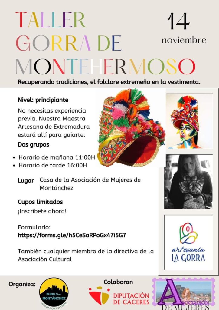 Taller para crear la Gorra de Montehermoso en Montánchez Recuperando la Tradición Artesana en Extremadura