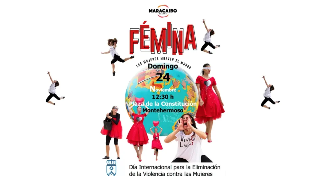 Teatro "Fémina" en la Plaza de la Constitución para Celebrar el Día de la Eliminación de la Violencia Contra las Mujeres