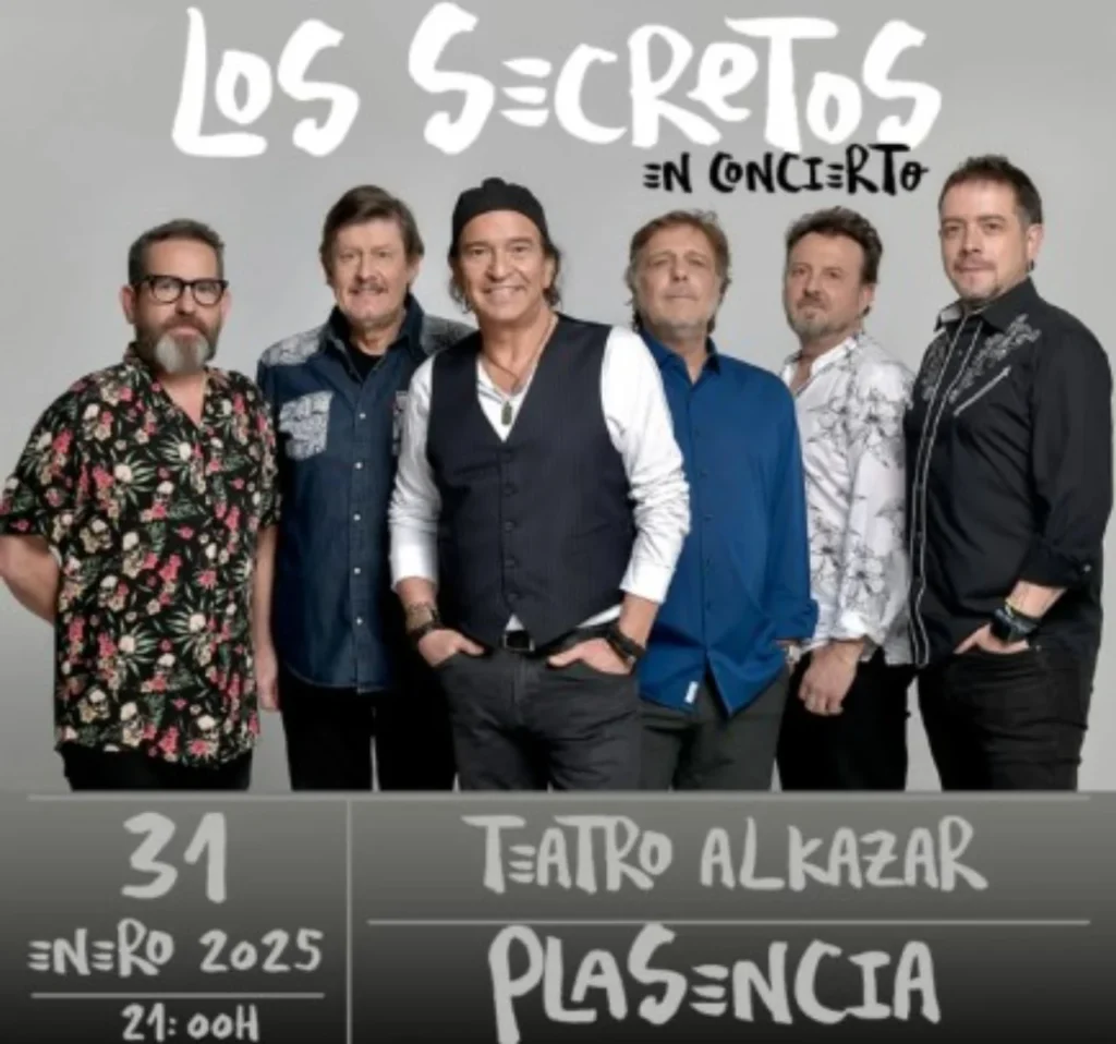 Los Secretos en Plasencia Un Concierto Imperdible el 31 de Enero en el Teatro Alcázares