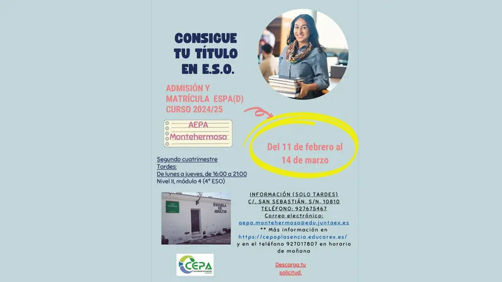 Título de la ESO en Montehermoso con el Programa ESPA(D)