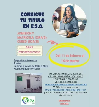 Título de la ESO en Montehermoso con el Programa ESPA(D)