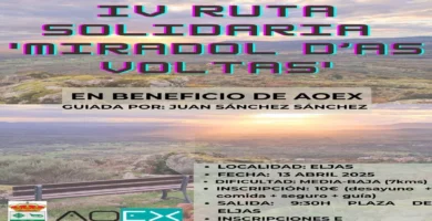 Eljas se vuelca con la solidaridad en su IV Ruta Senderista 'Miradol d'as Voltas' a beneficio de AOEX