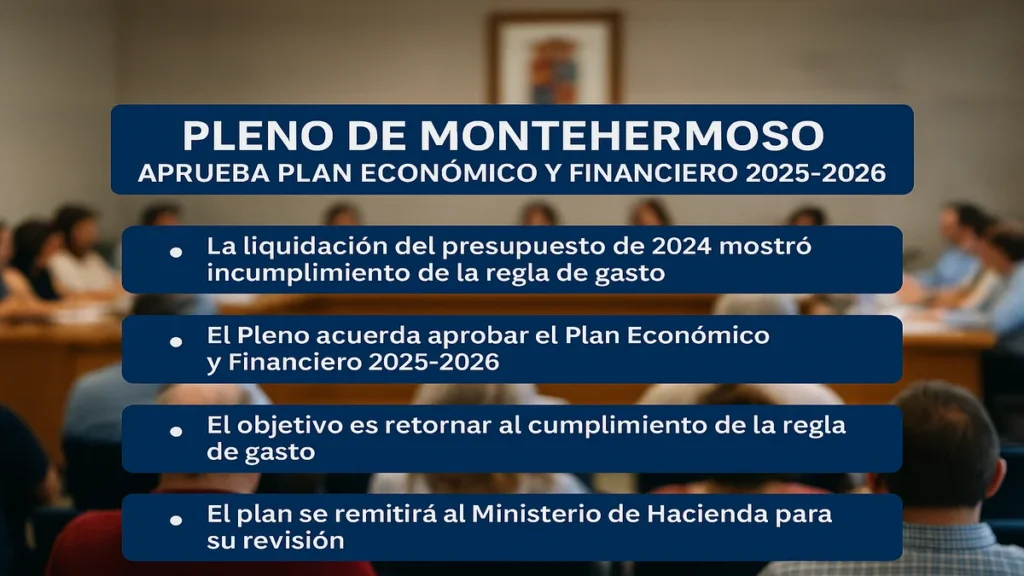 Tensión en el Pleno de Montehermoso: Aprobado el Plan Económico entre duras acusaciones y rechazada una moción urgente del PSOE