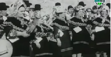 Grupo Folclórico de Montehermoso celebró en 1971 el Teléfono Cinco Millones en Plasencia