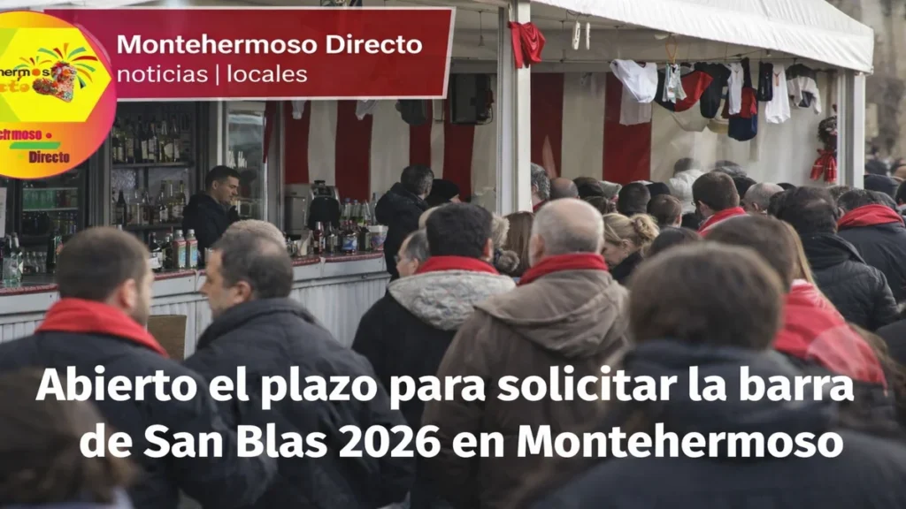 Abierto el plazo para solicitar la barra de San Blas 2026 en Montehermoso