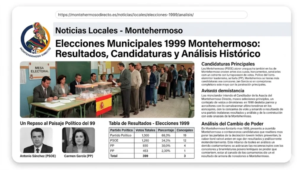 Elecciones Municipales 1999 Montehermoso
