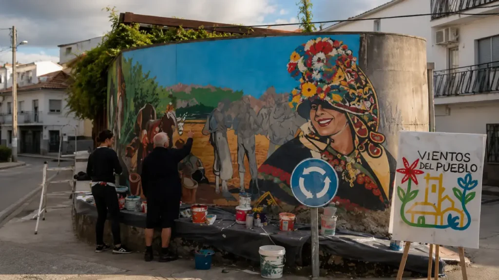 Vientos del Pueblo: Montehermoso se llena de arte urbano con murales que refuerzan su identidad cultural