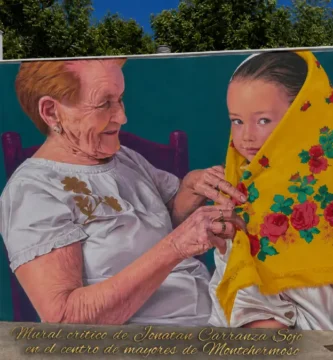 El mural de Jonatan Carranza Sojo en Montehermoso: memoria y tradición entre generaciones