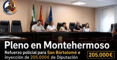 Pleno en Montehermoso: Refuerzo policial para San Bartolomé e inyección de 205.000€ de Diputación